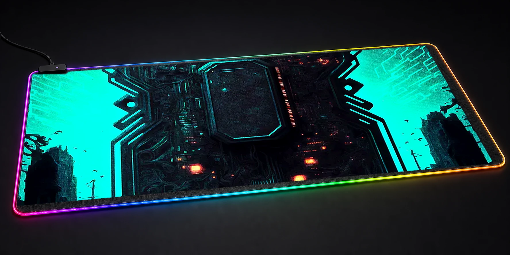 Necropolis city RGB Desk Mat RGB desk mat