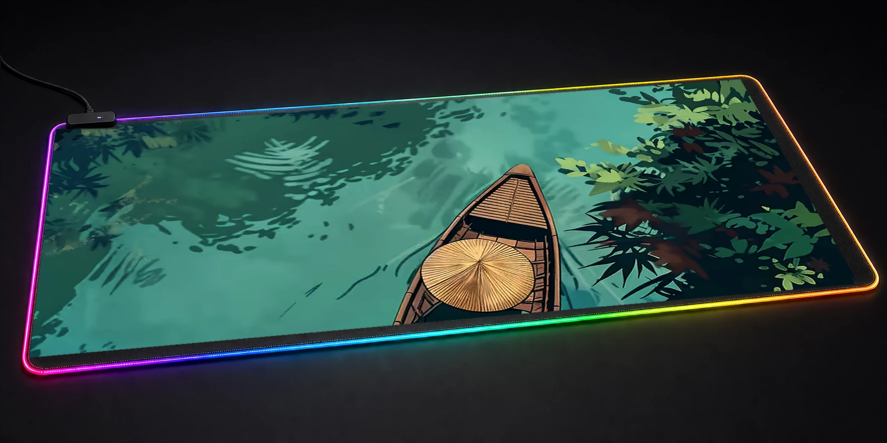 Vietnam River Journey RGB Desk Mat RGB desk mat