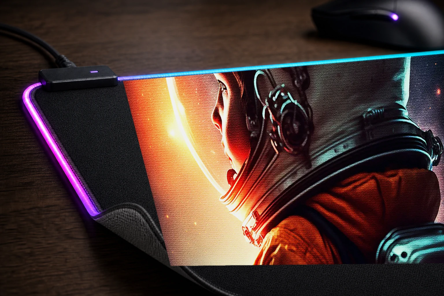 Astro child photography RGB Desk Mat controller and material detail