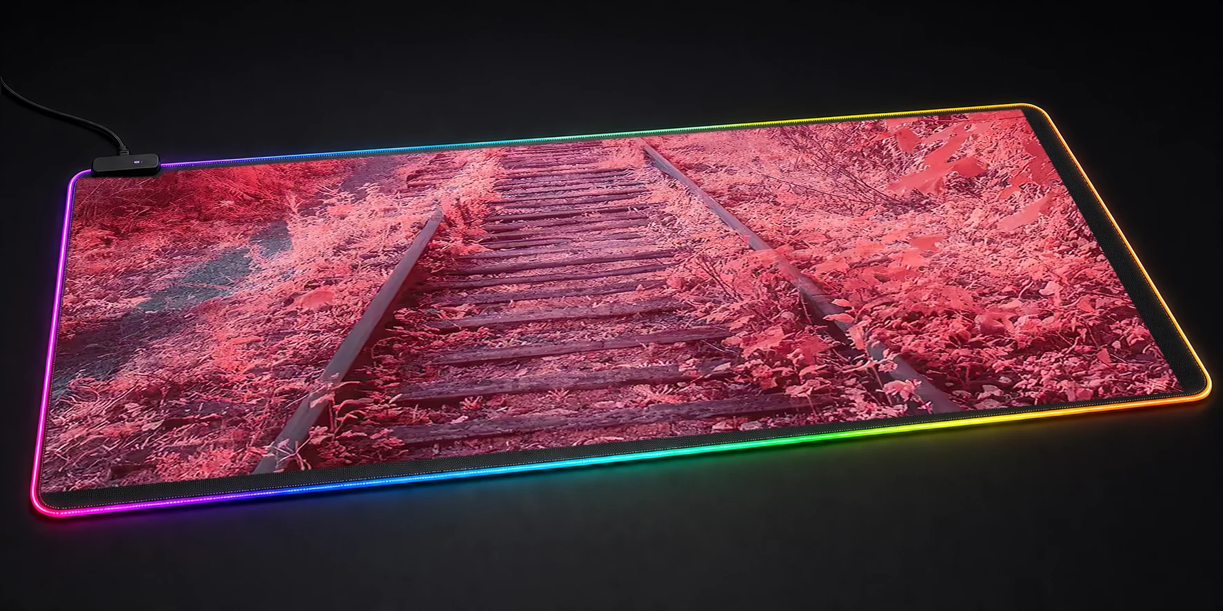 Beautiful sakura pink RGB Desk Mat RGB desk mat