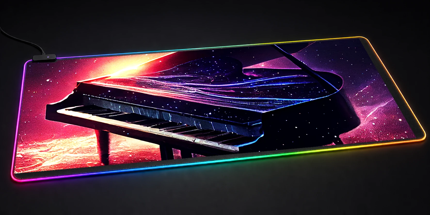 Magic Piano RGB Desk Mat RGB desk mat