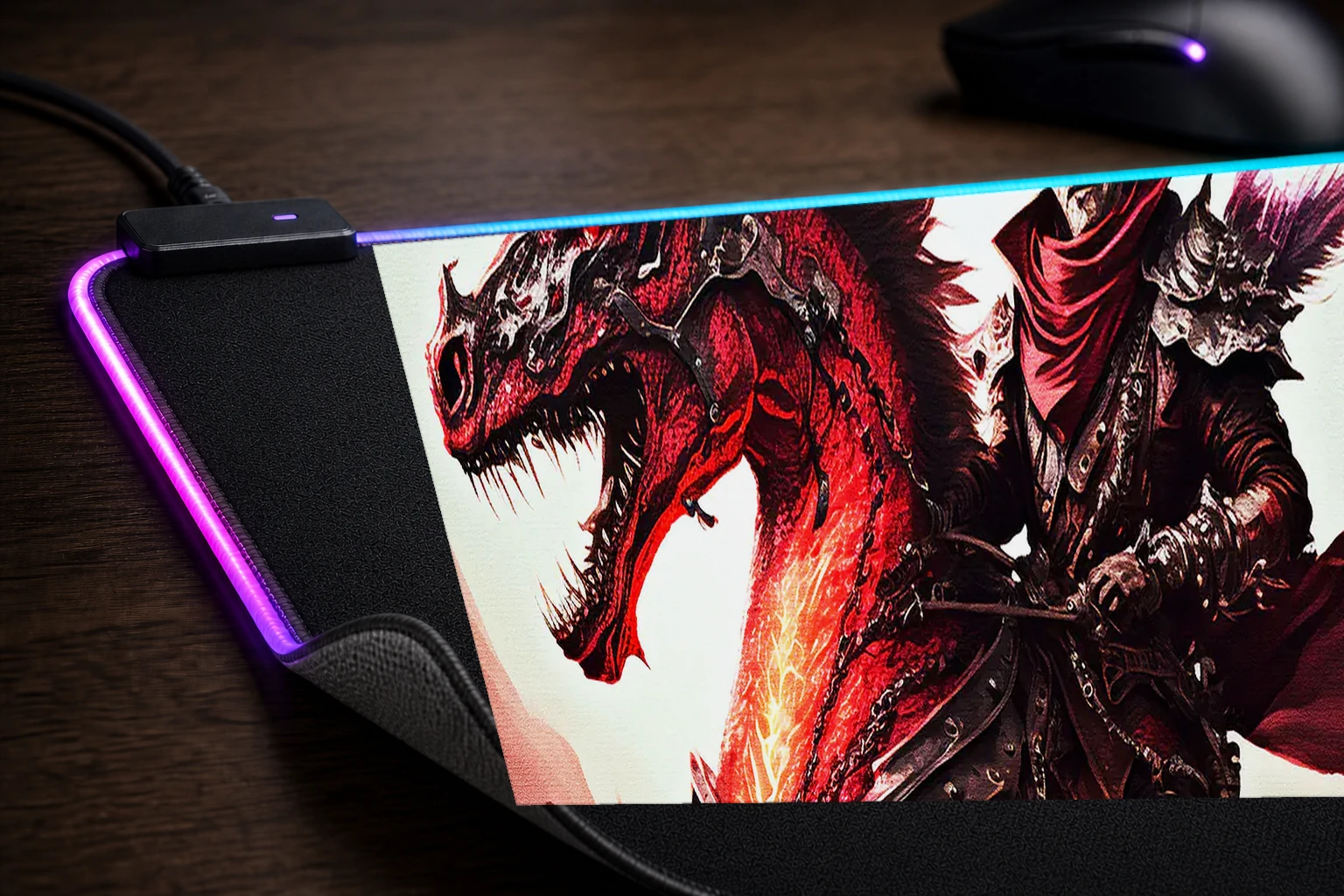 Cowboy Legend RGB Desk Mat controller and material detail