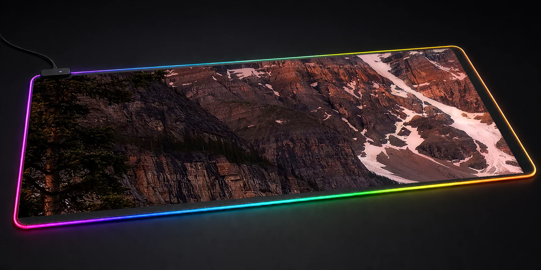 moraine lake mountains RGB Desk Mat RGB desk mat