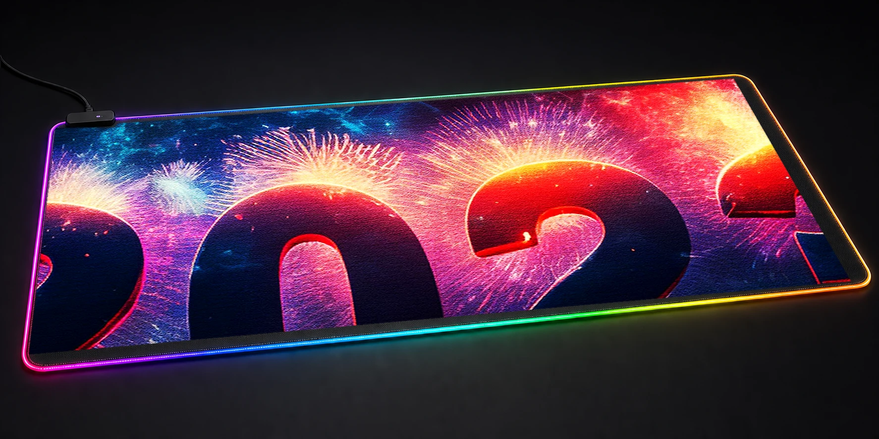 New Year RGB Desk Mat RGB desk mat