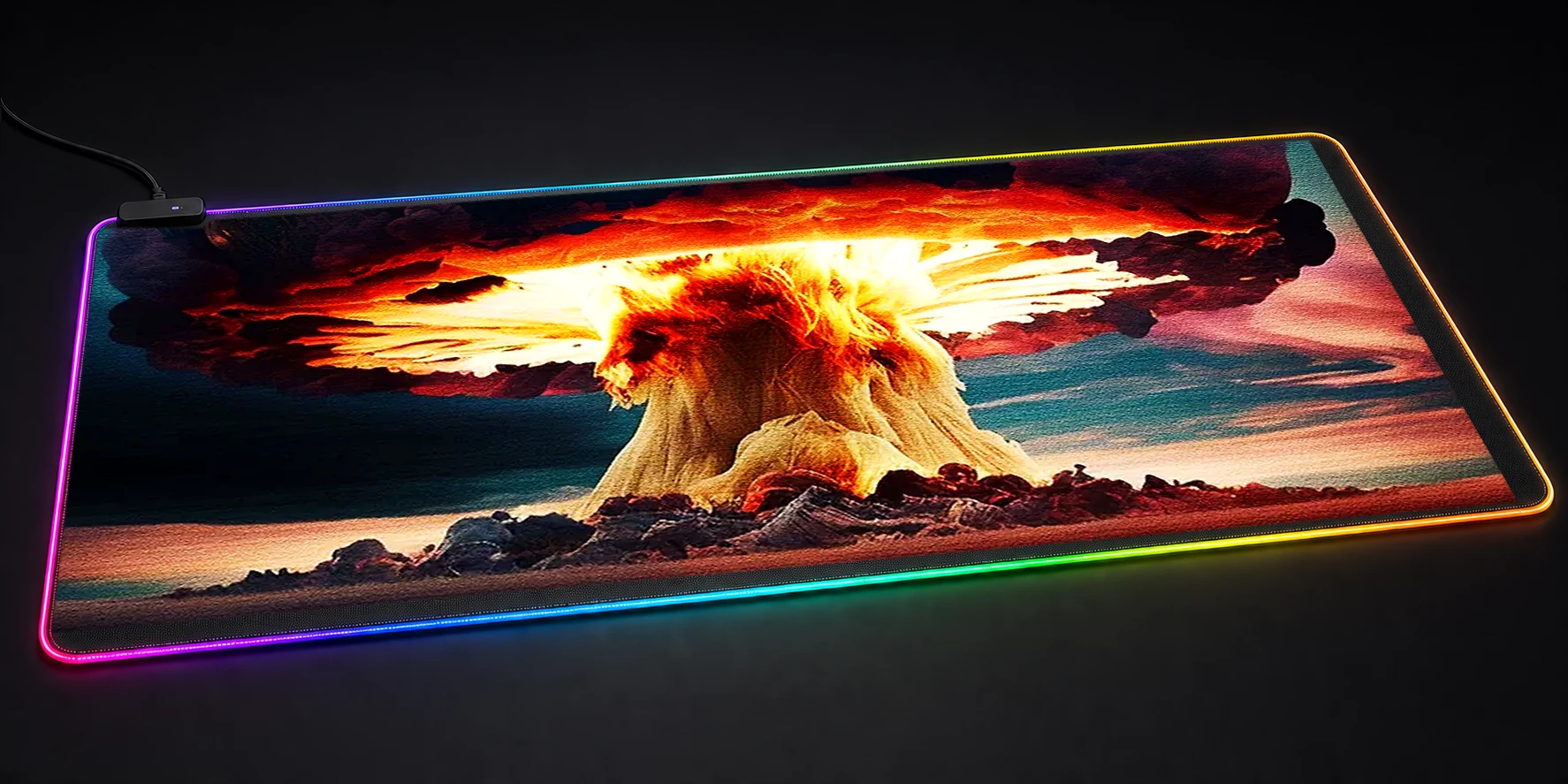 Atomic Explosion RGB Desk Mat RGB desk mat