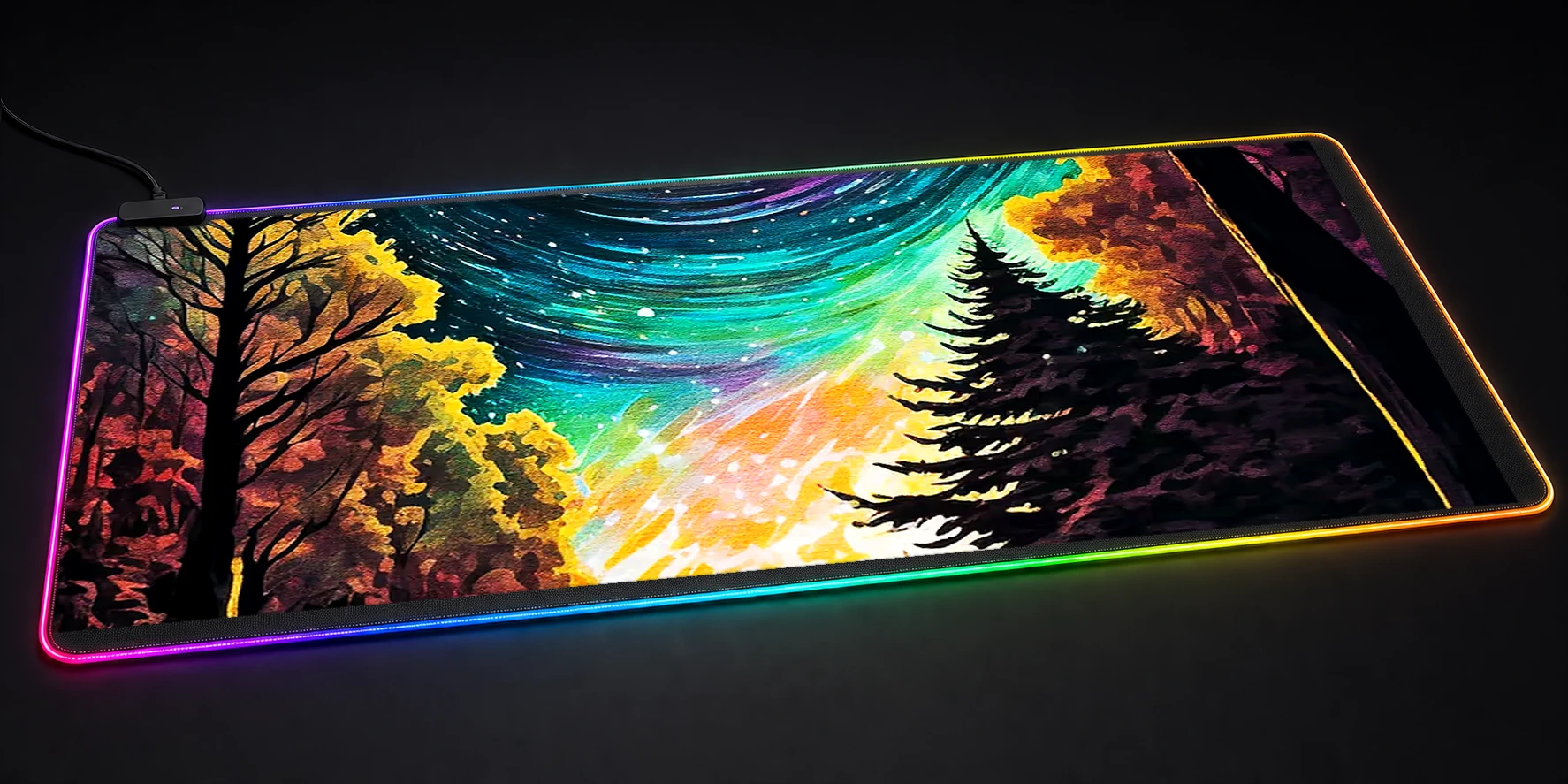 Paint The Silent Night RGB Desk Mat RGB desk mat