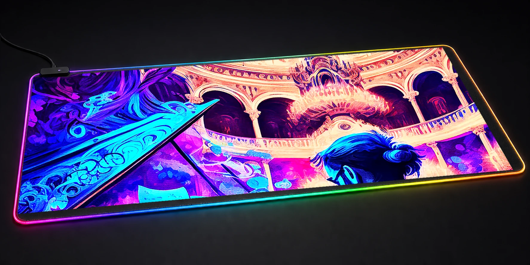 Pianist Music RGB Desk Mat RGB desk mat