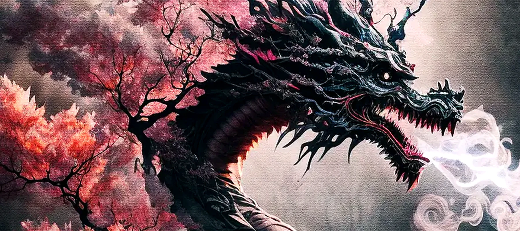 Illustration of Dragon RGB Desk Mat full-width design preview
