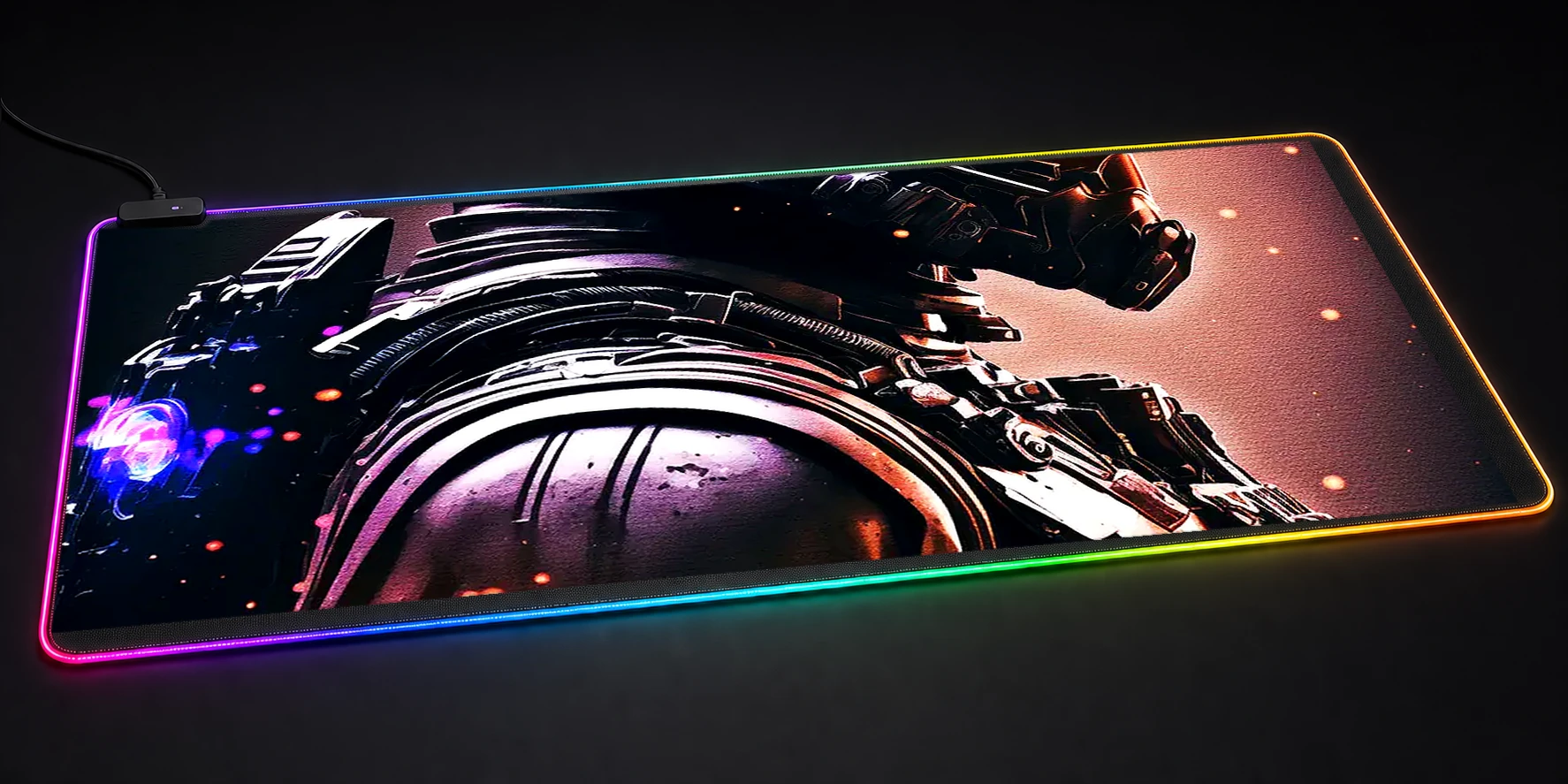 Black Armor New RGB Desk Mat RGB desk mat
