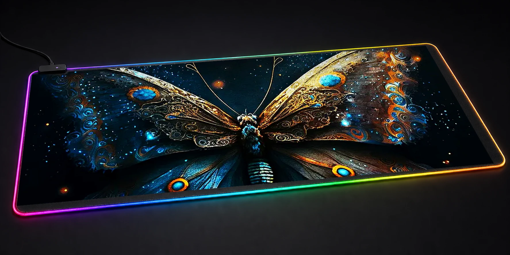Ancient Butterfly RGB Desk Mat RGB desk mat