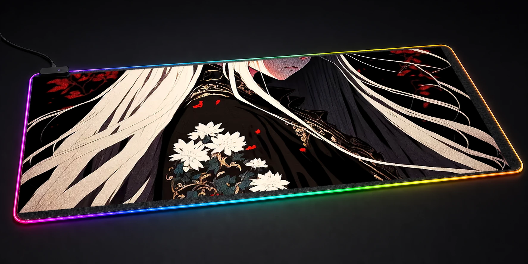 Female demon RGB Desk Mat RGB desk mat