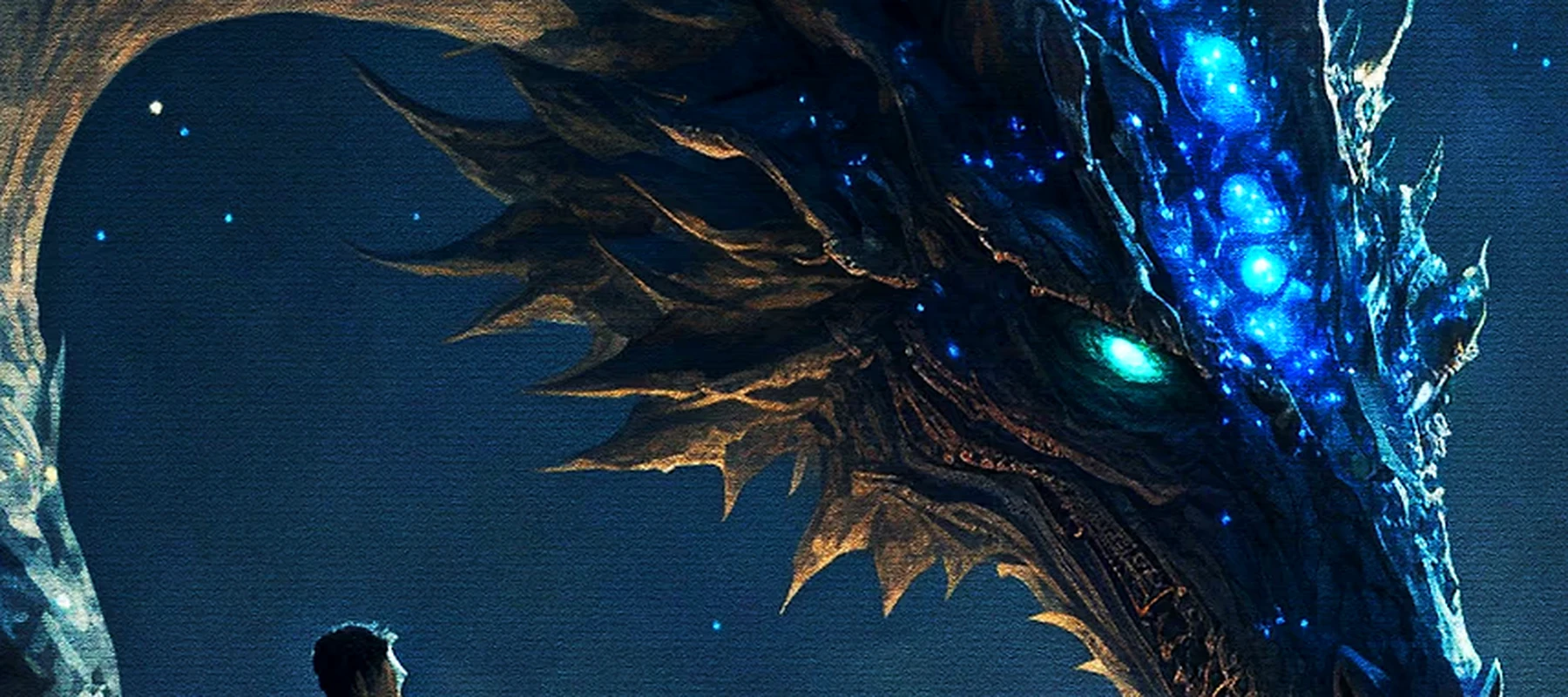 Blue Dragon Appearance RGB Desk Mat full-width design preview