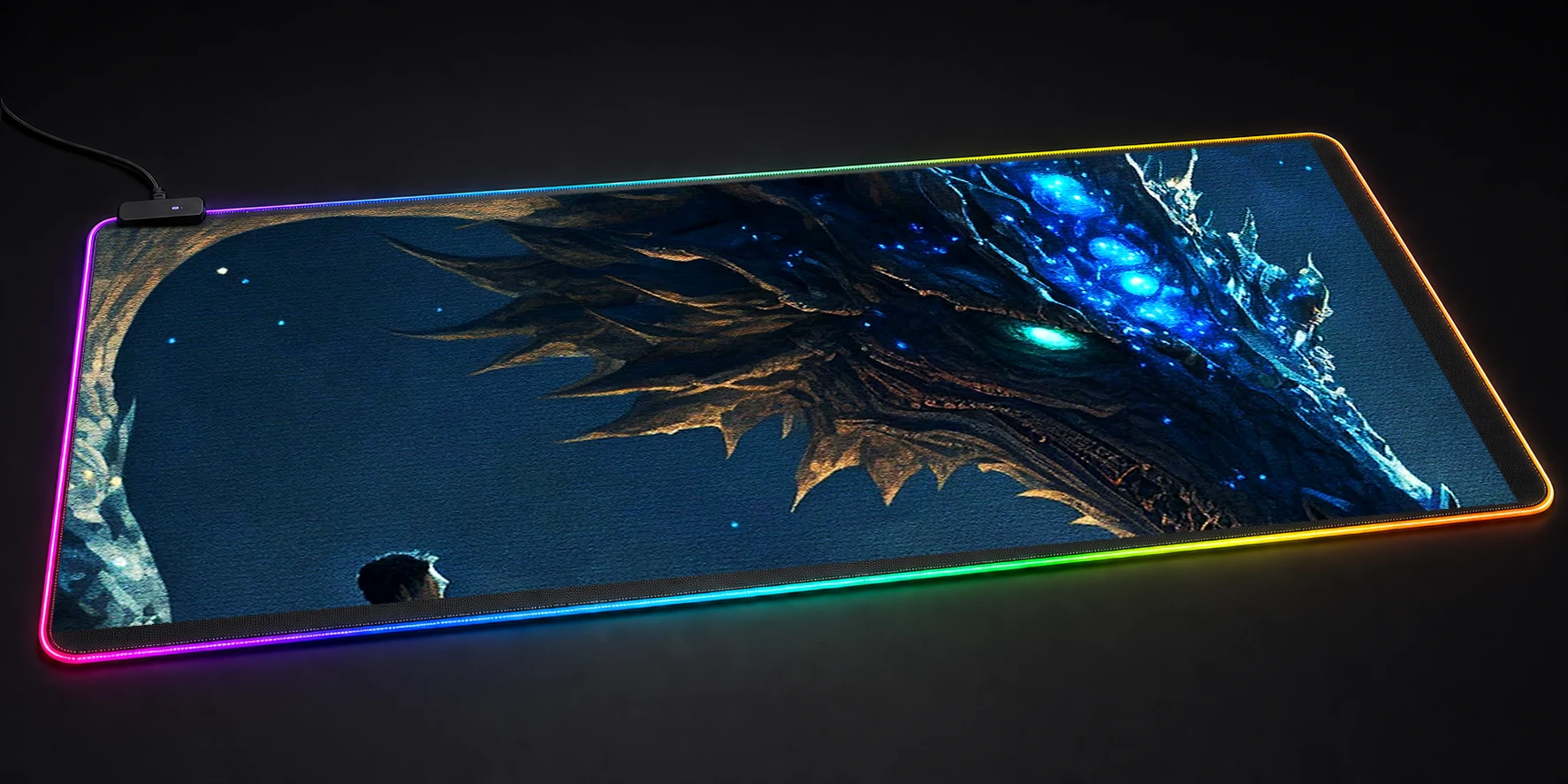 Blue Dragon Appearance RGB Desk Mat RGB desk mat