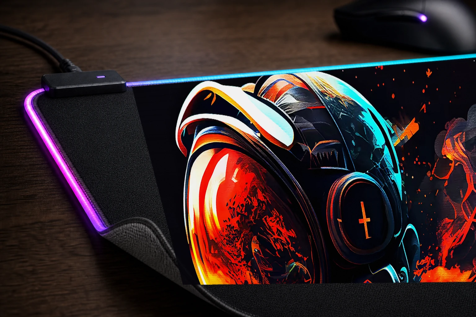 Astronaut is wild New RGB Desk Mat controller and material detail