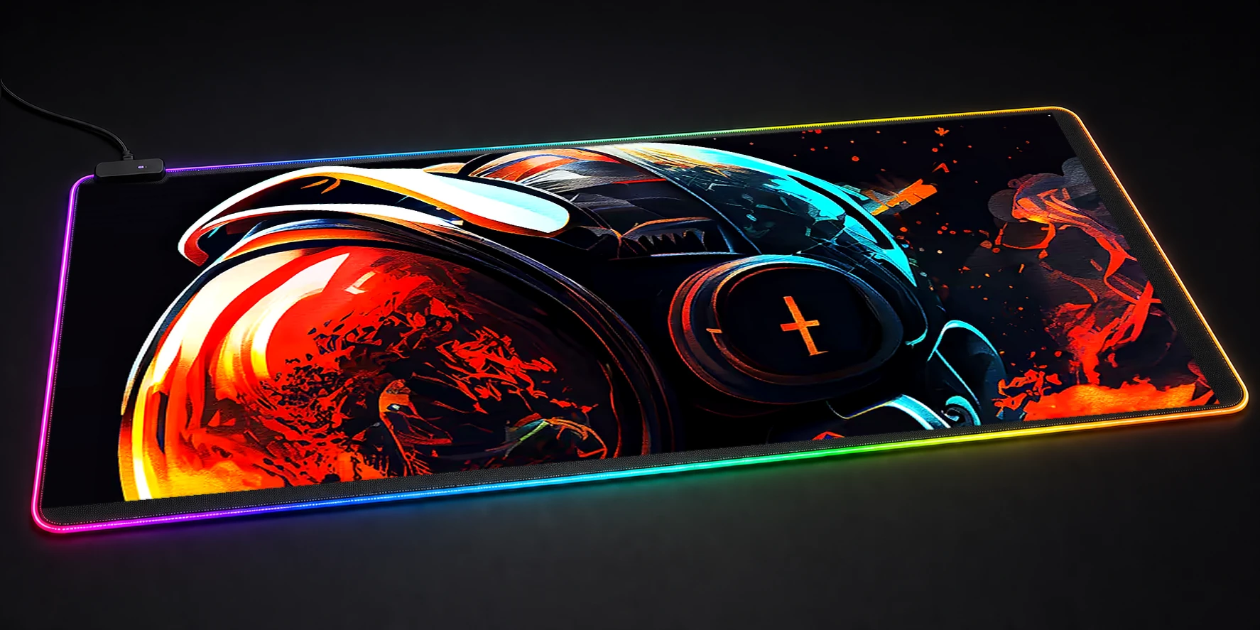Astronaut is wild New RGB Desk Mat RGB desk mat