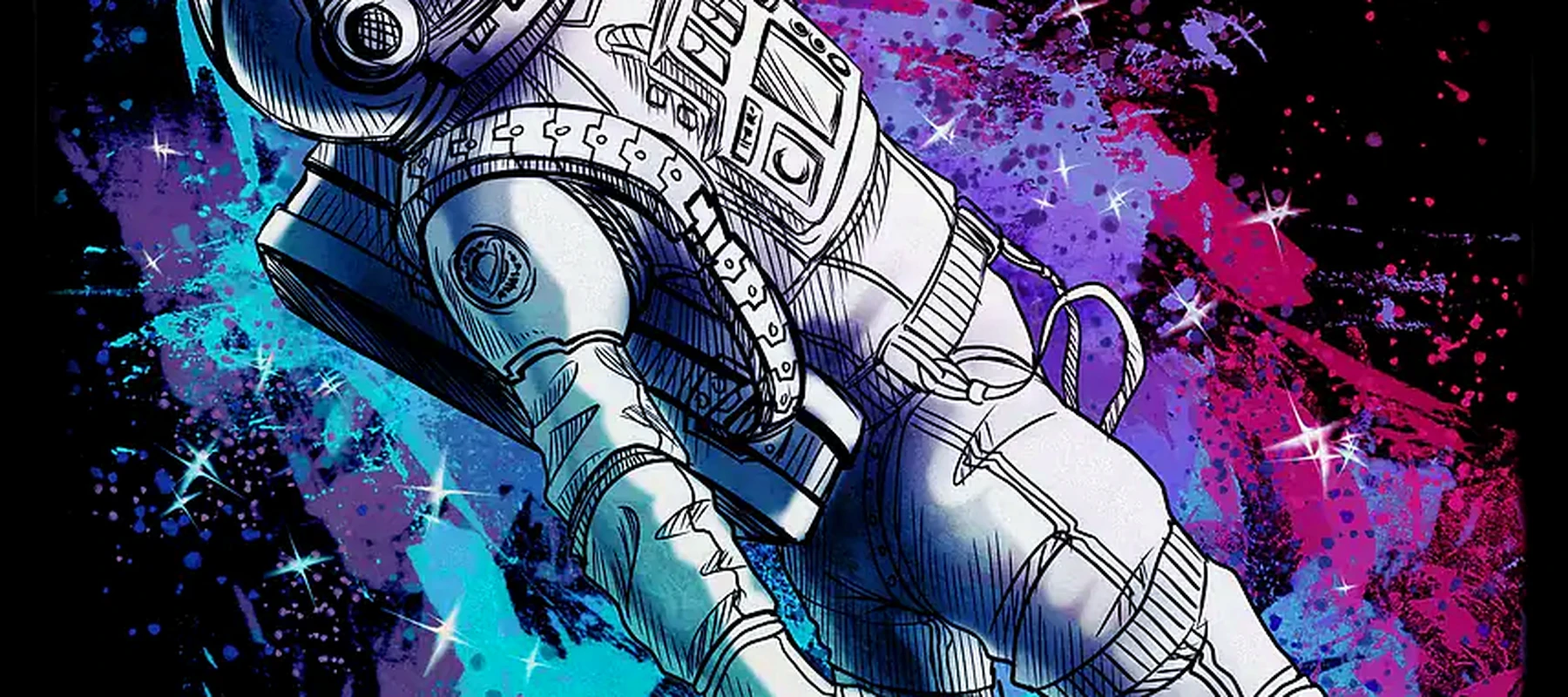 Space is Wild RGB Desk Mat full-width design preview