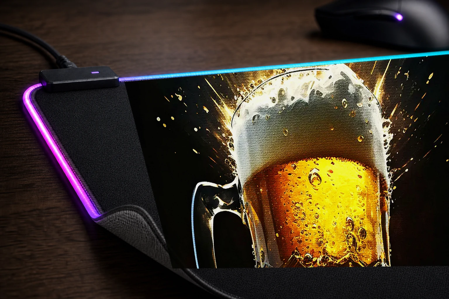 Cheers with you RGB Desk Mat controller and material detail