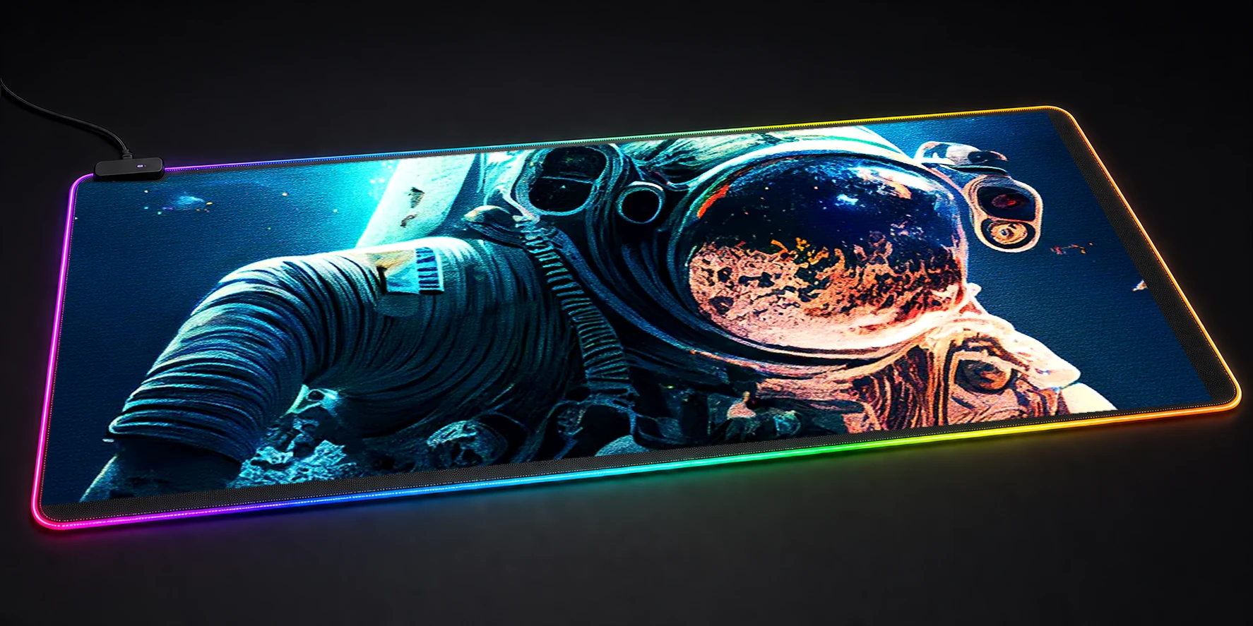 Astronaut Diving RGB Desk Mat RGB desk mat