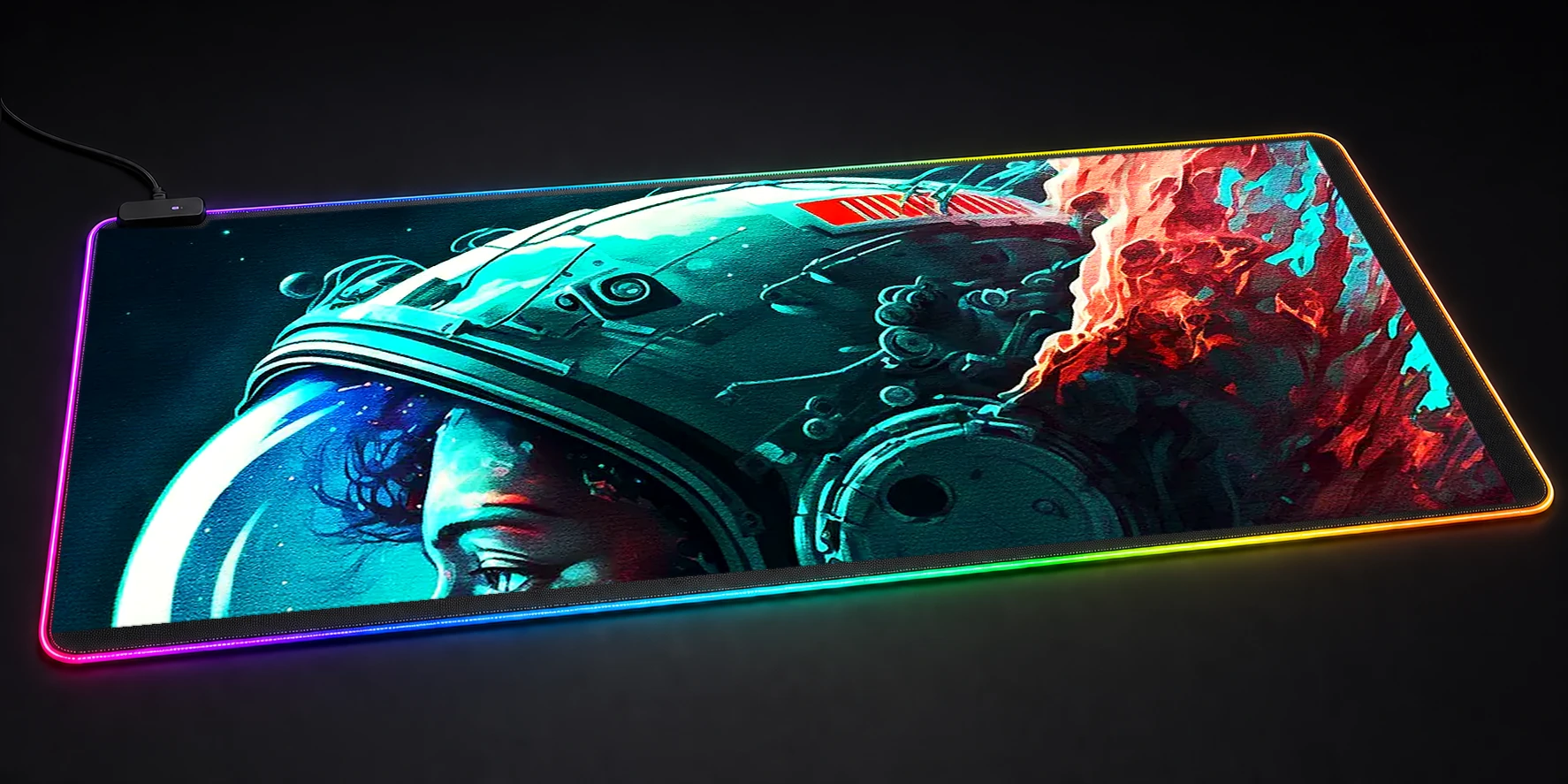 Astronaut Life In Space RGB Desk Mat RGB desk mat
