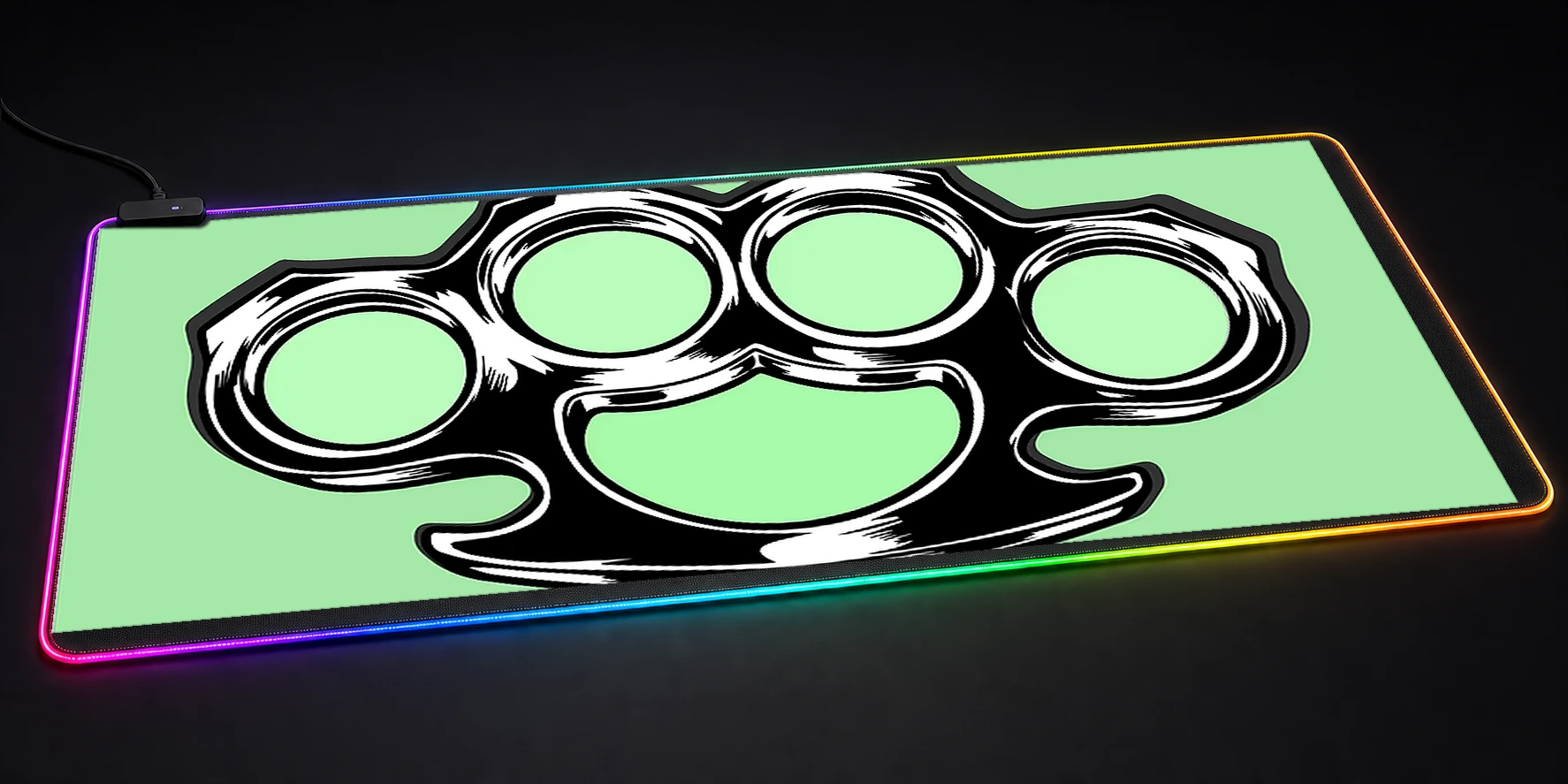 Quote Knuckle Duster Best Selling RGB Desk Mat RGB desk mat