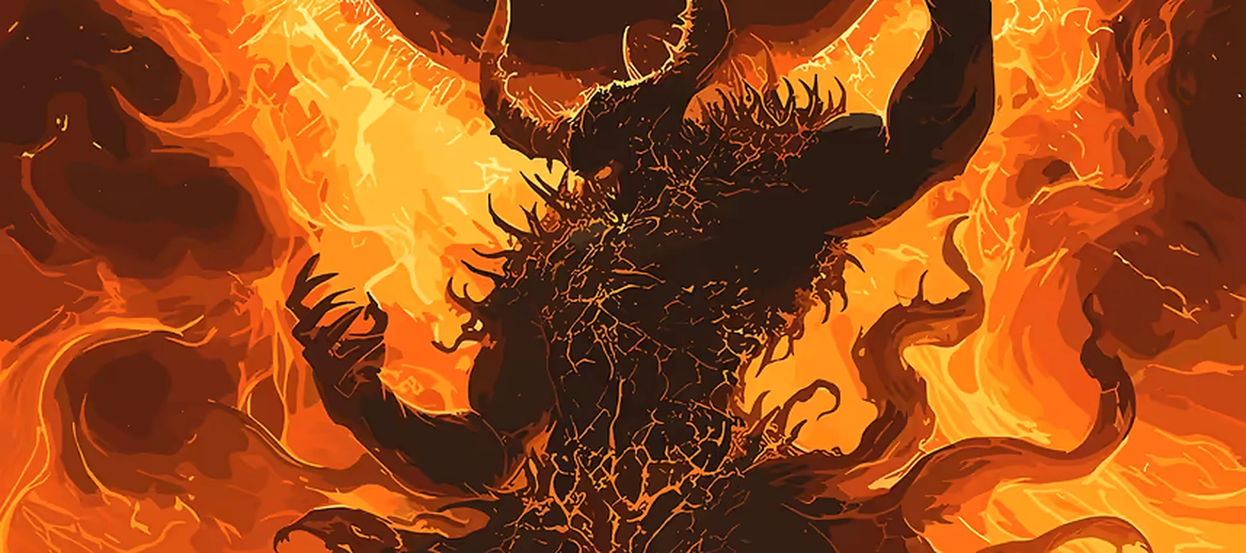 Magician Monster RGB Desk Mat full-width design preview
