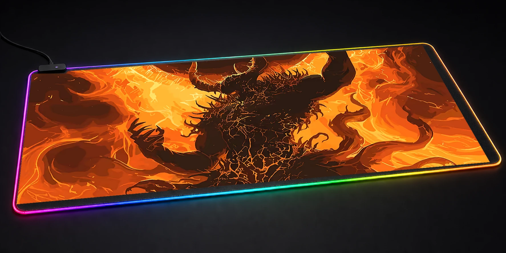 Magician Monster RGB Desk Mat RGB desk mat