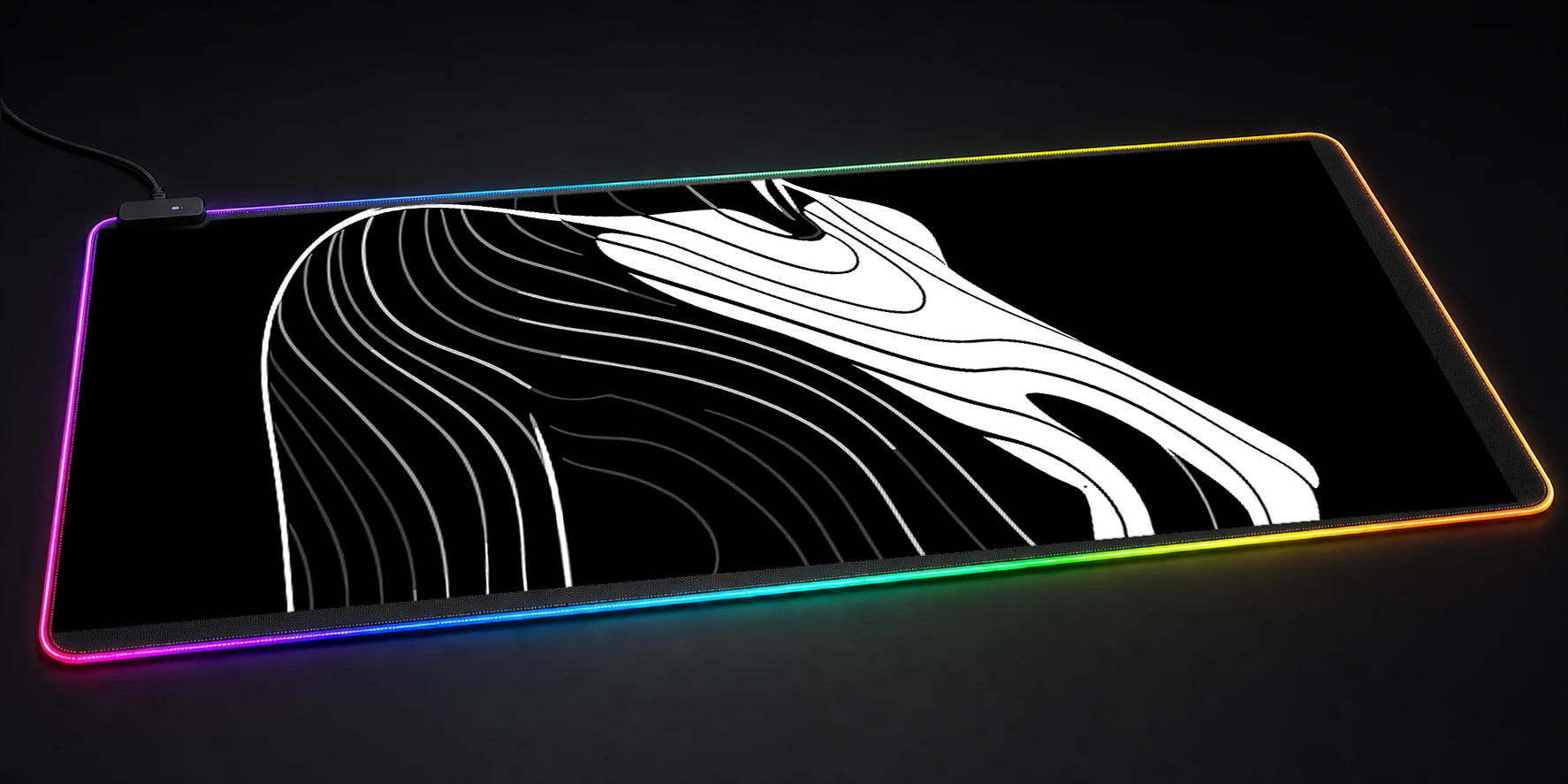 Person Line Body RGB Desk Mat RGB desk mat