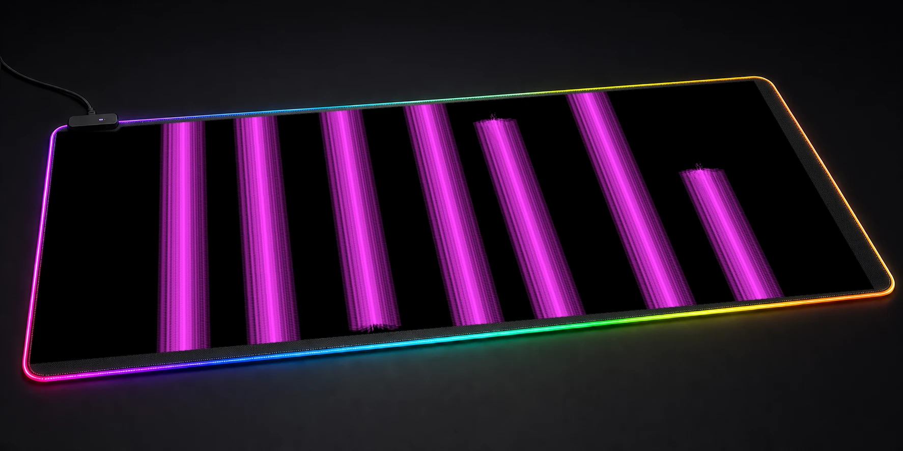 pink line RGB Desk Mat RGB desk mat