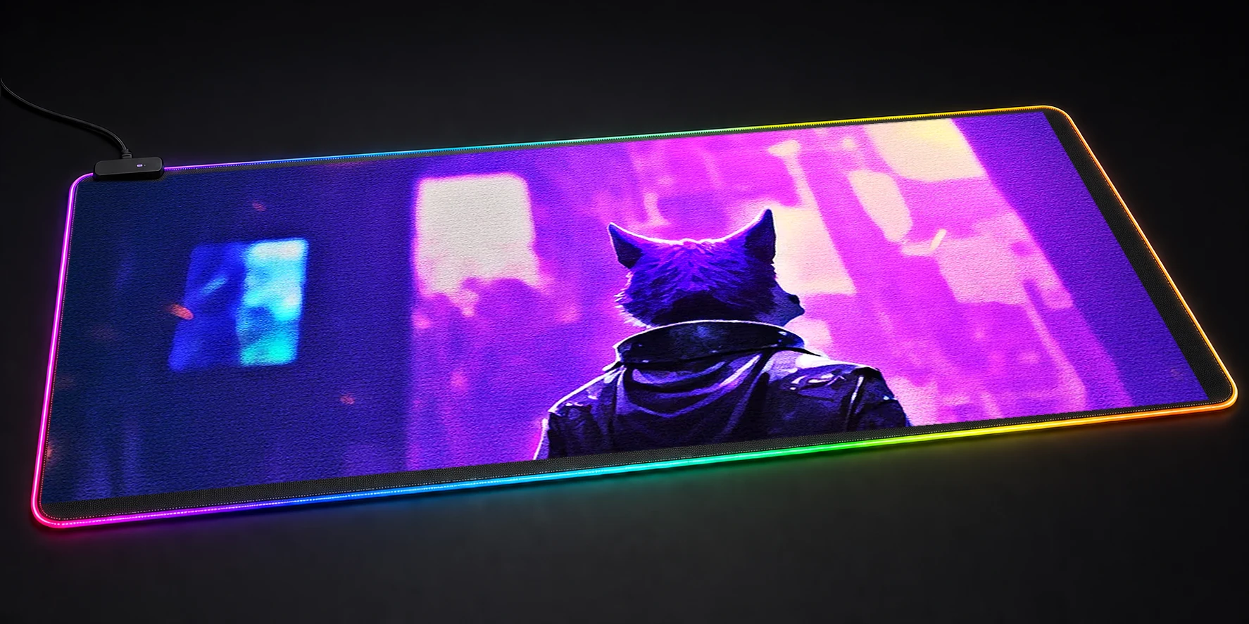 Fox Journey RGB Desk Mat RGB desk mat