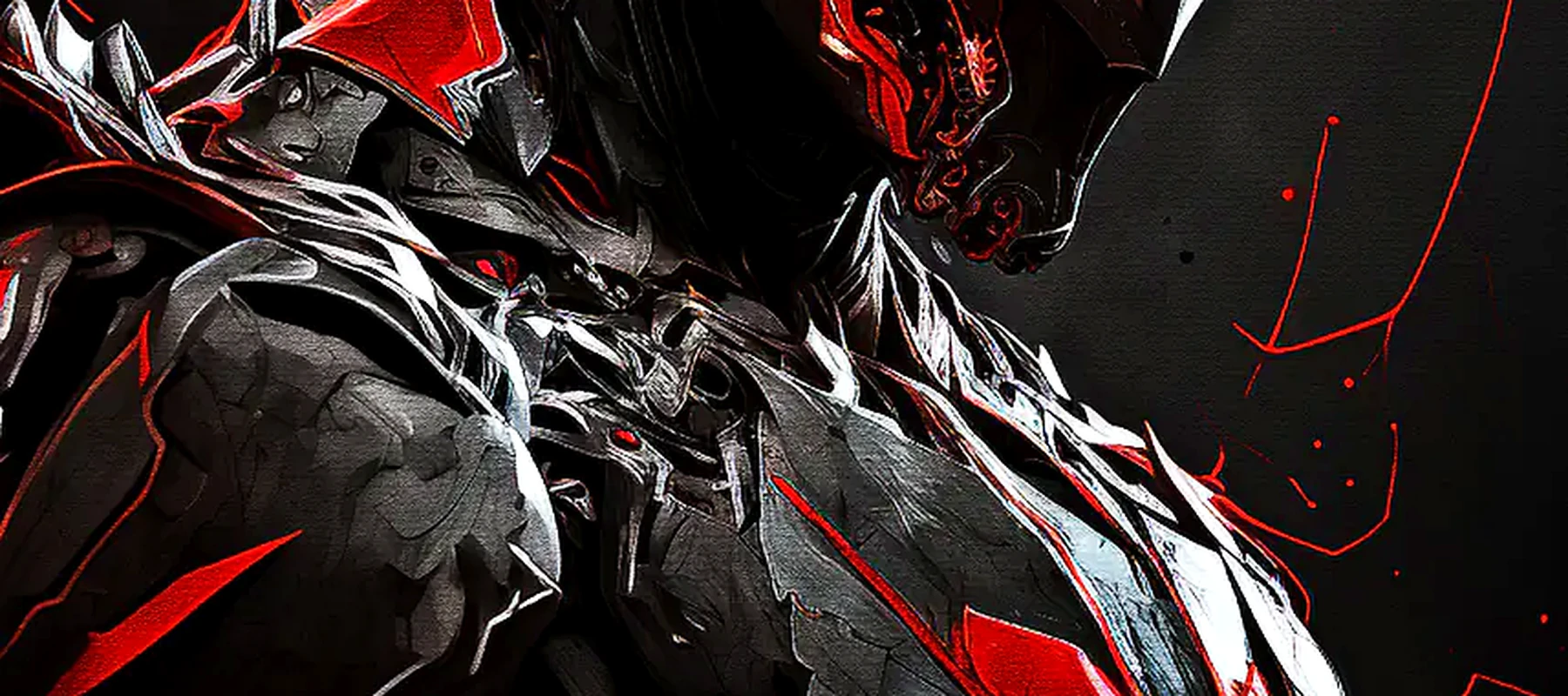 Troops wearing a red black RGB Desk Mat full-width design preview