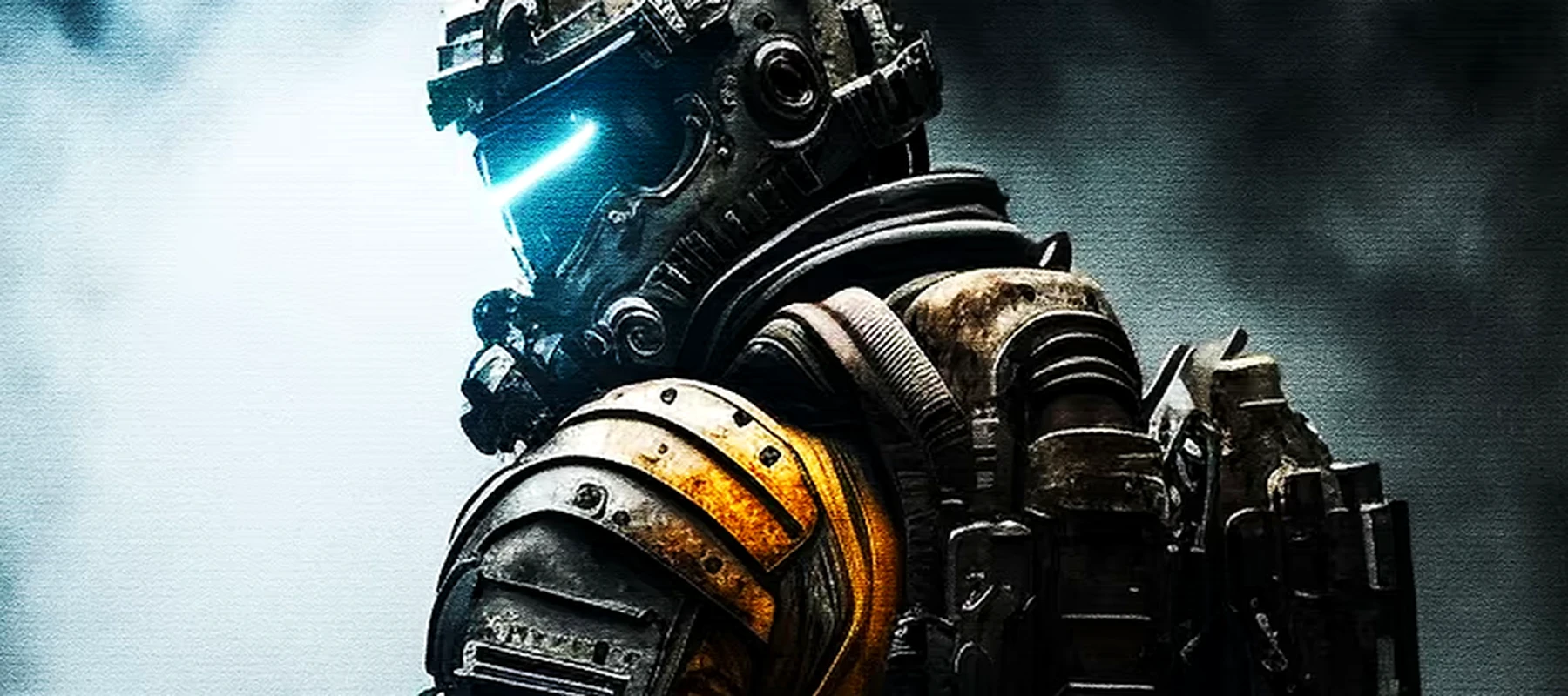 Dark dead space armor RGB Desk Mat full-width design preview