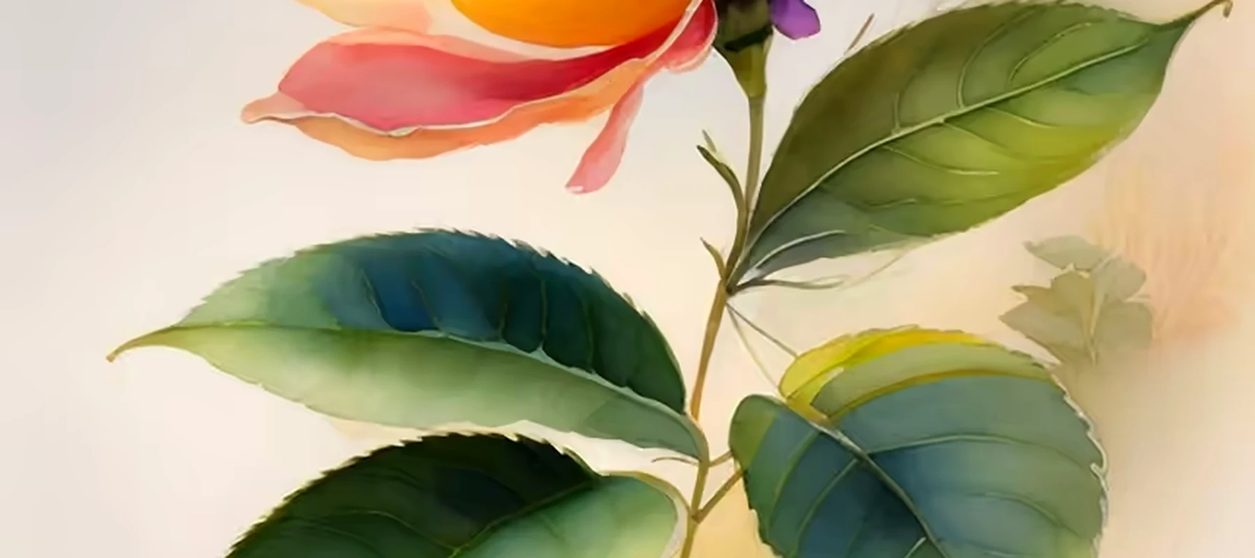 the single fantasy flower RGB Desk Mat full-width design preview