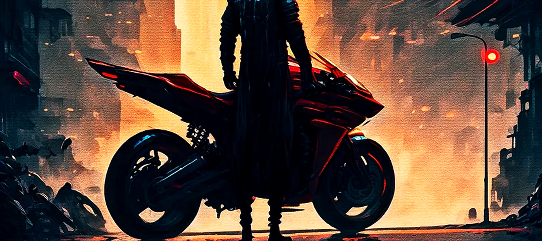City Rider RGB Desk Mat full-width design preview