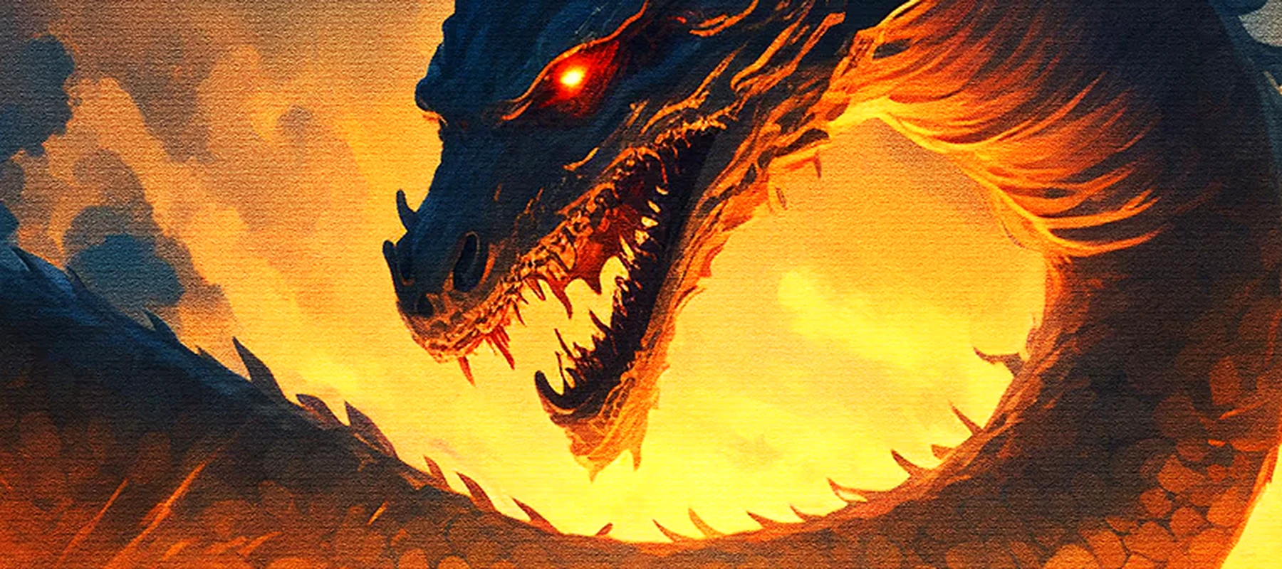 The Legend Dragon RGB Desk Mat full-width design preview