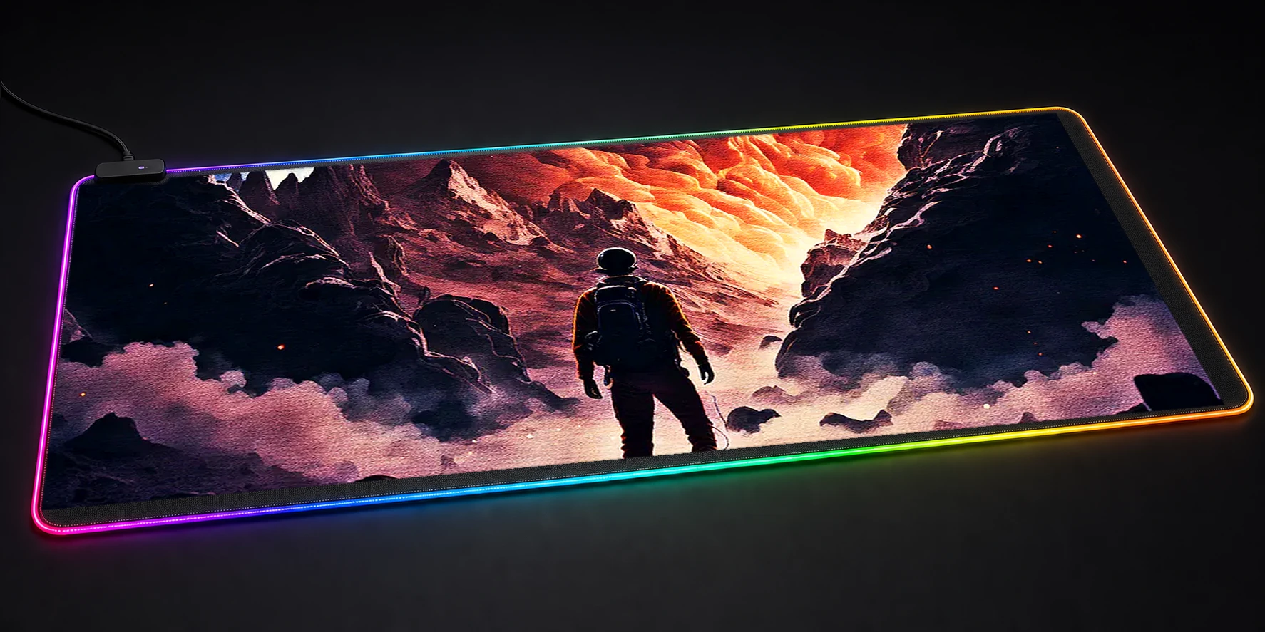 Space Full Color RGB Desk Mat RGB desk mat