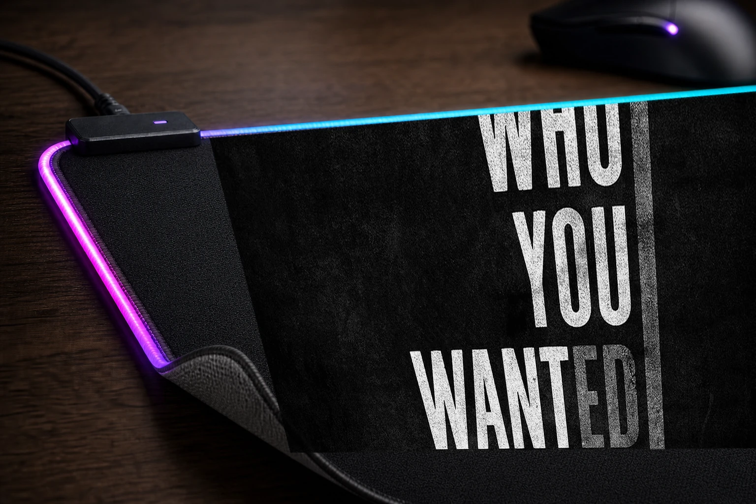 remember me RGB Desk Mat controller and material detail