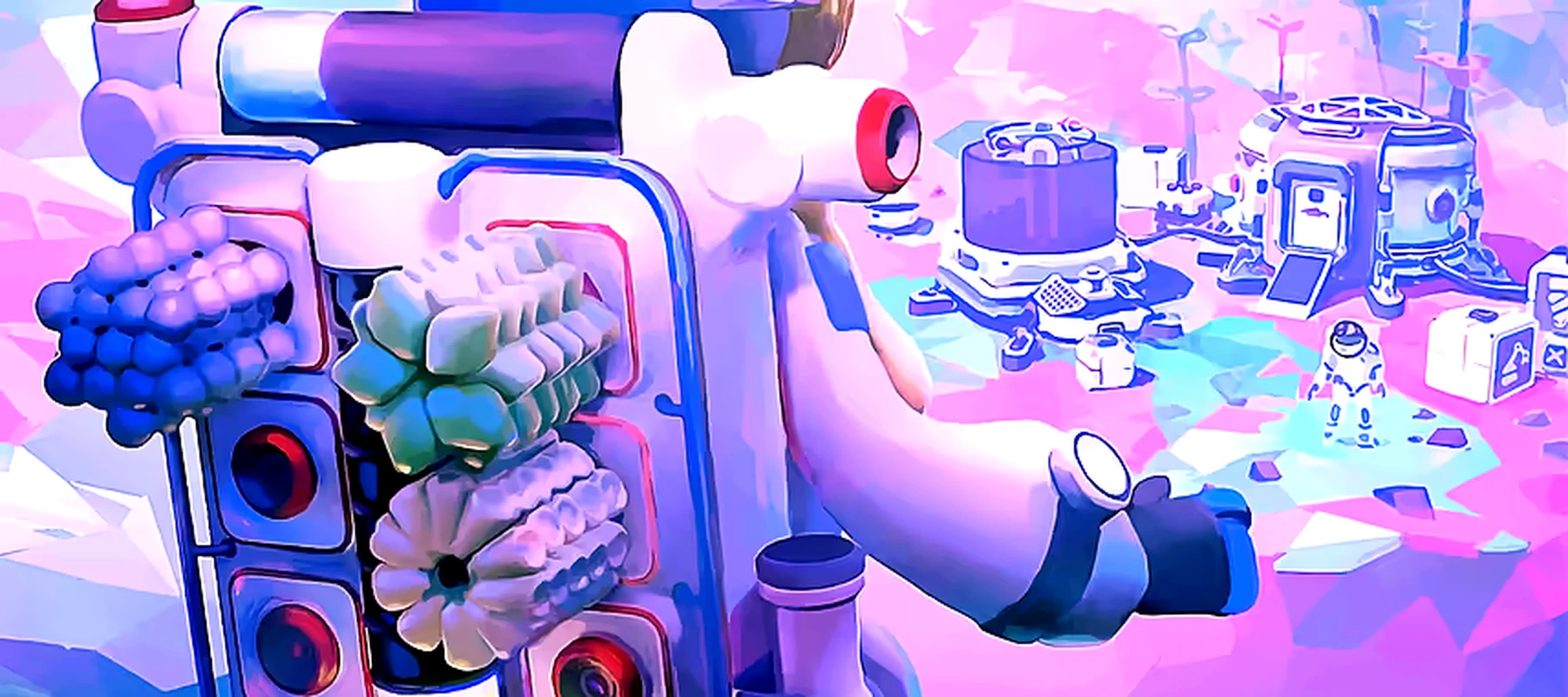 Astroneer art RGB Desk Mat full-width design preview