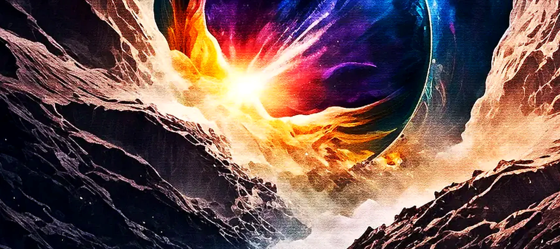 The End Of Time RGB Desk Mat full-width design preview
