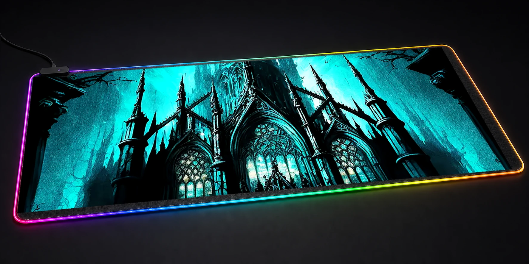 The impressive Gloom RGB Desk Mat RGB desk mat