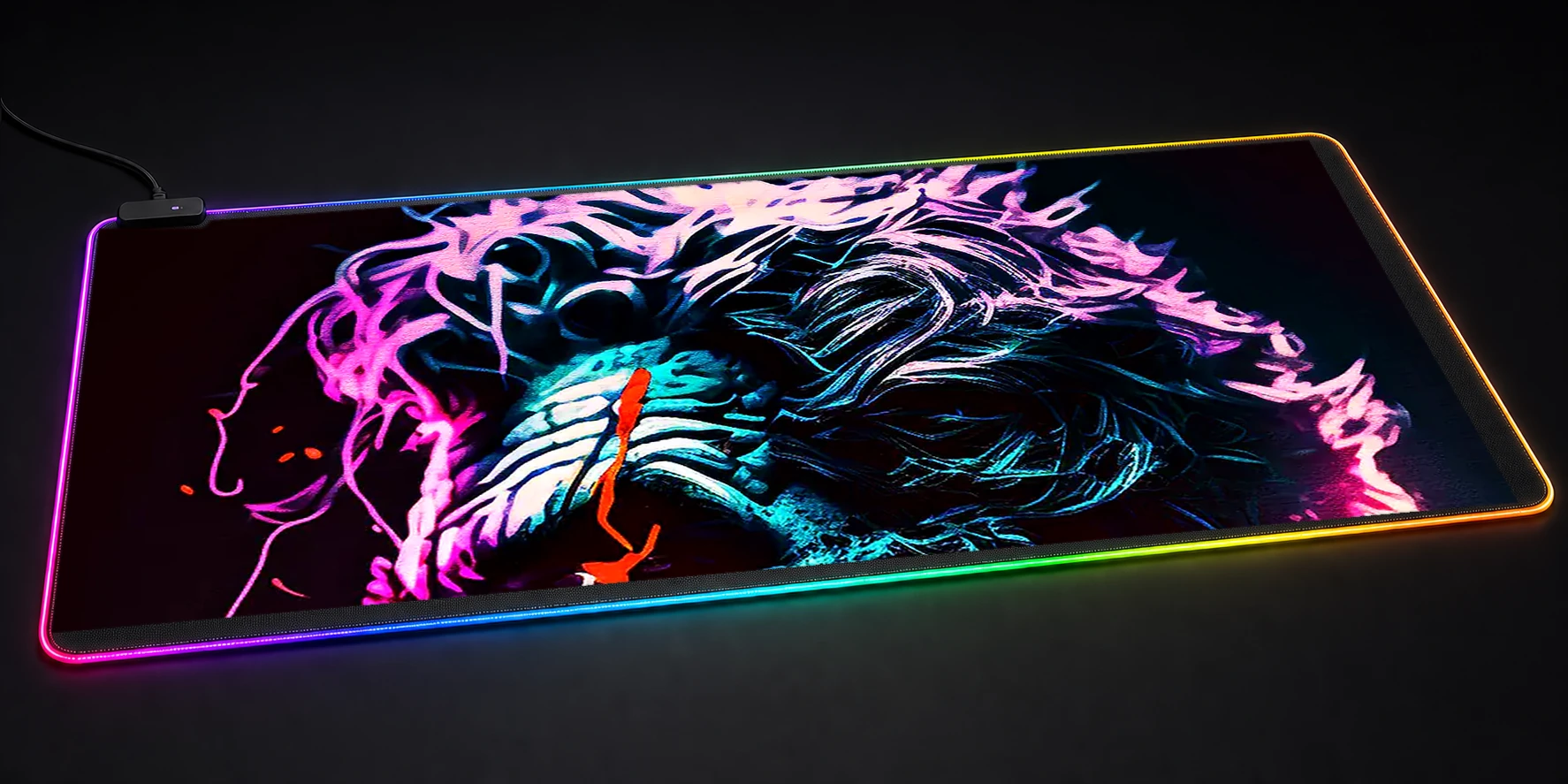 Neon Character Art RGB Desk Mat RGB desk mat