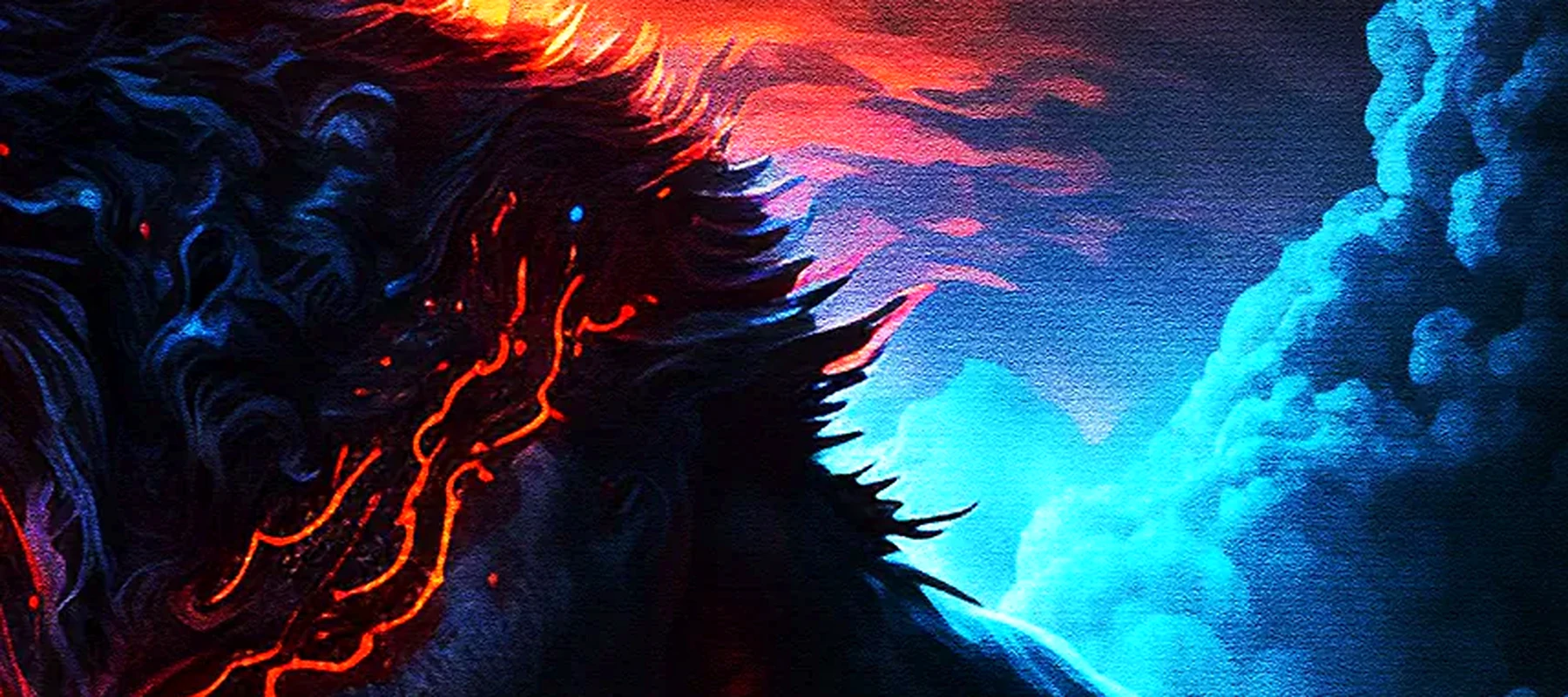 Ghost Wolf RGB Desk Mat full-width design preview