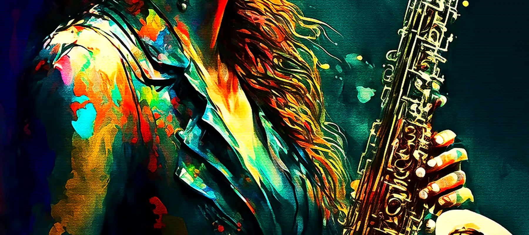 Digital Painting Rhythm RGB Desk Mat full-width design preview