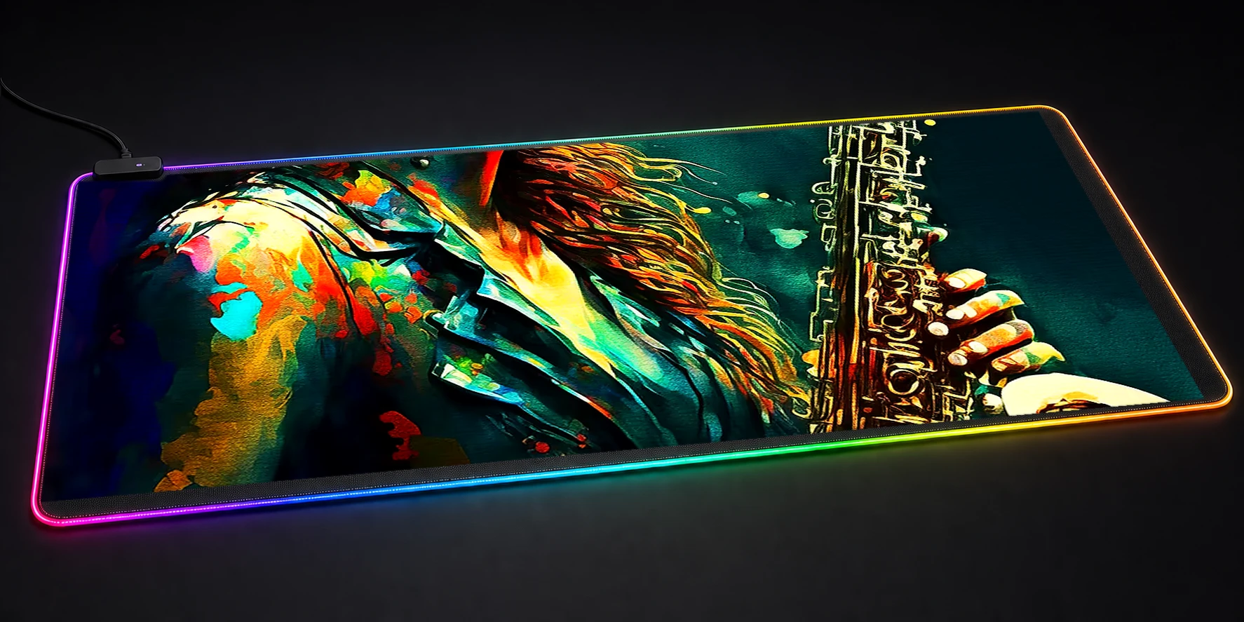 Digital Painting Rhythm RGB Desk Mat RGB desk mat