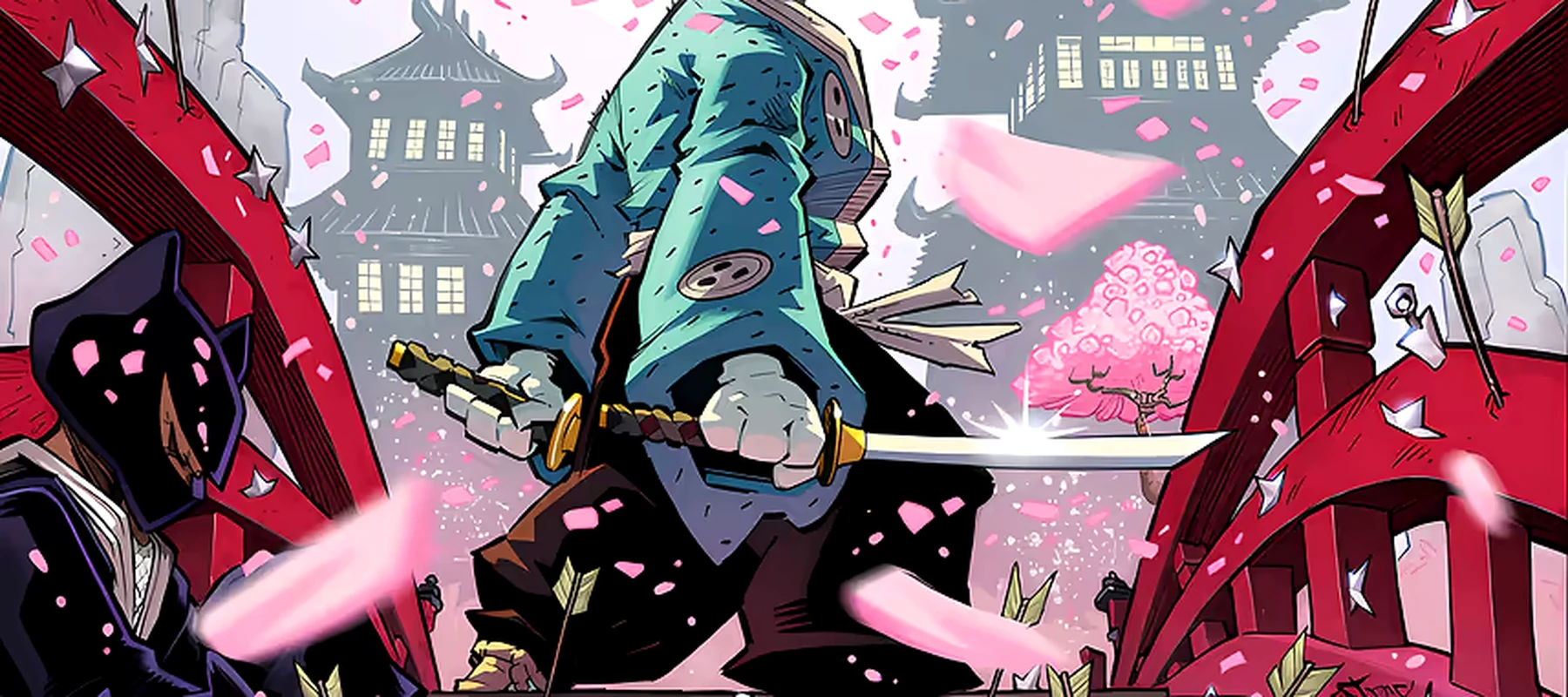 Usagi Yojimbo Samurai RGB Desk Mat full-width design preview