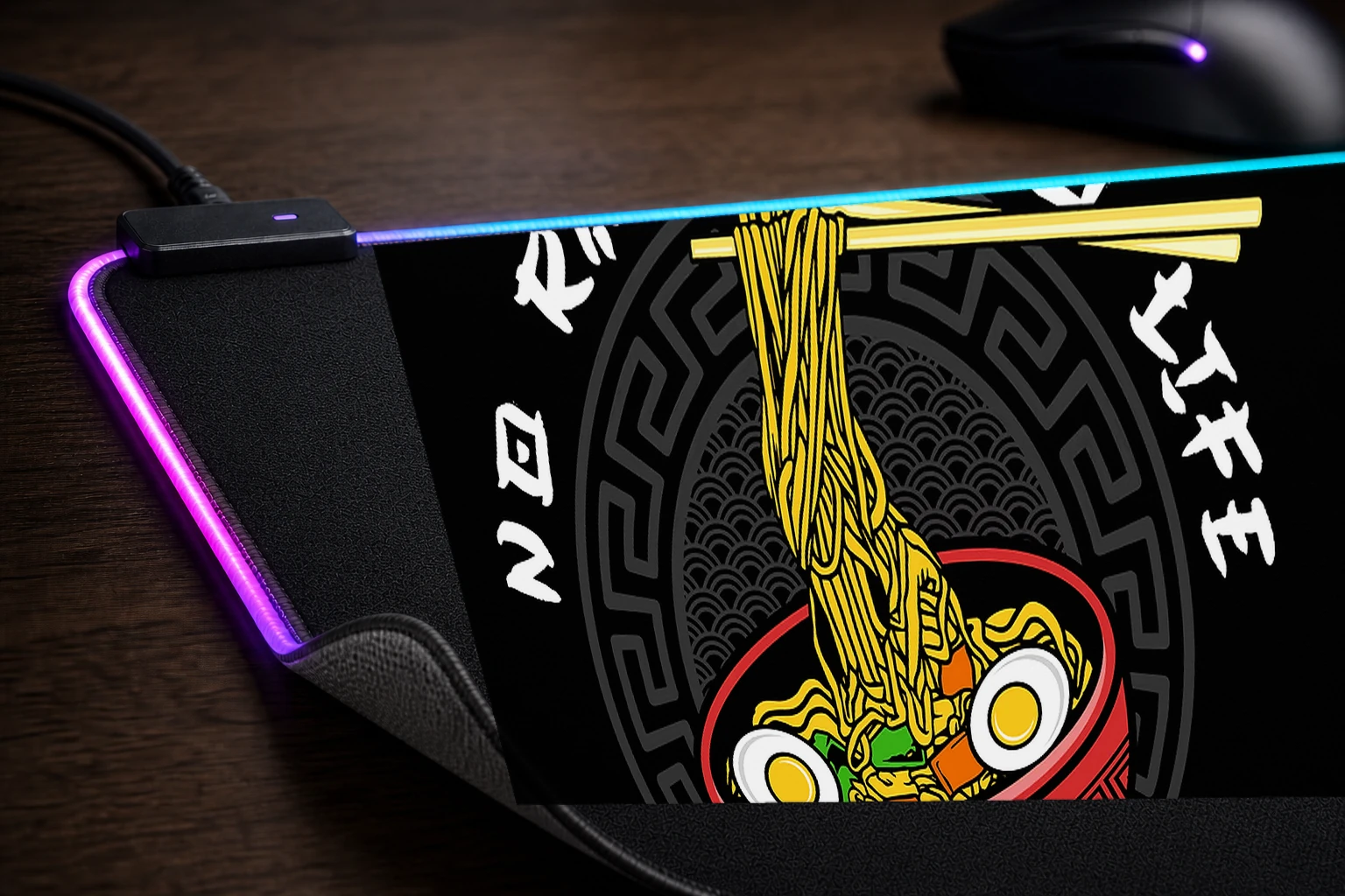 ramen japanese food RGB Desk Mat controller and material detail