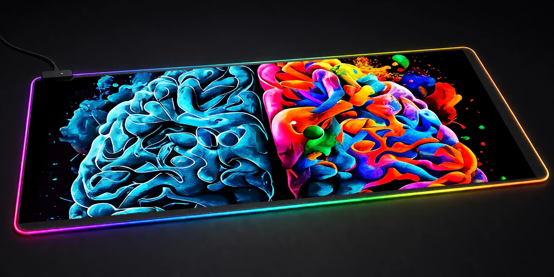 Brain Paint RGB Desk Mat RGB desk mat