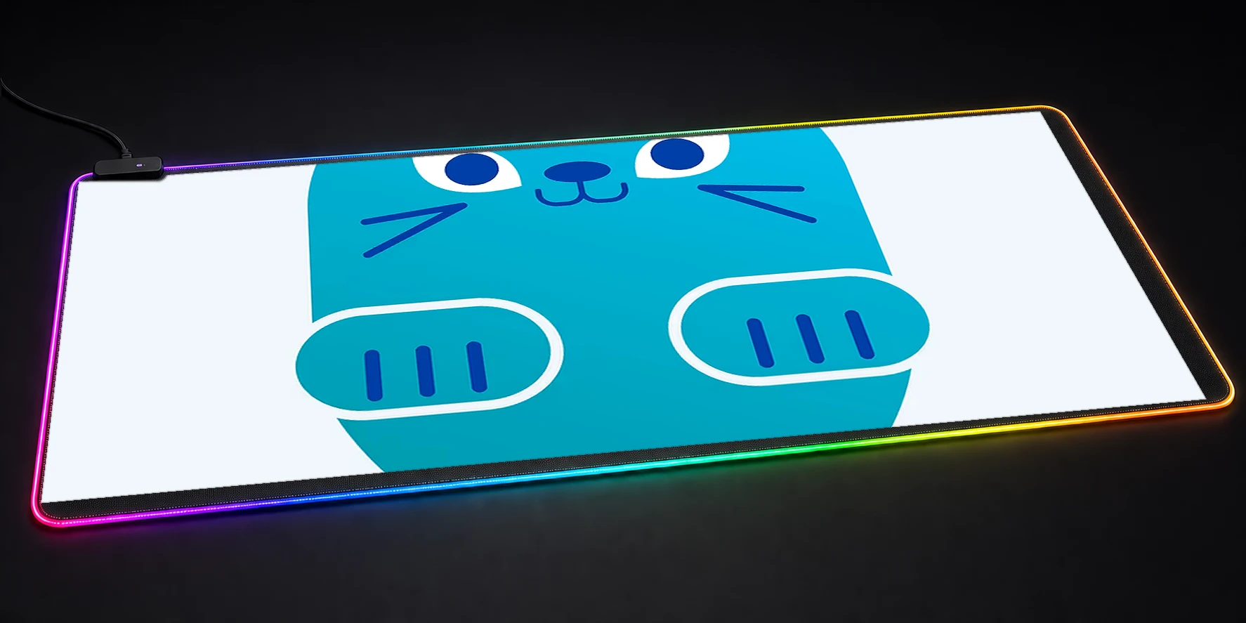 Funny Cat RGB Desk Mat RGB desk mat