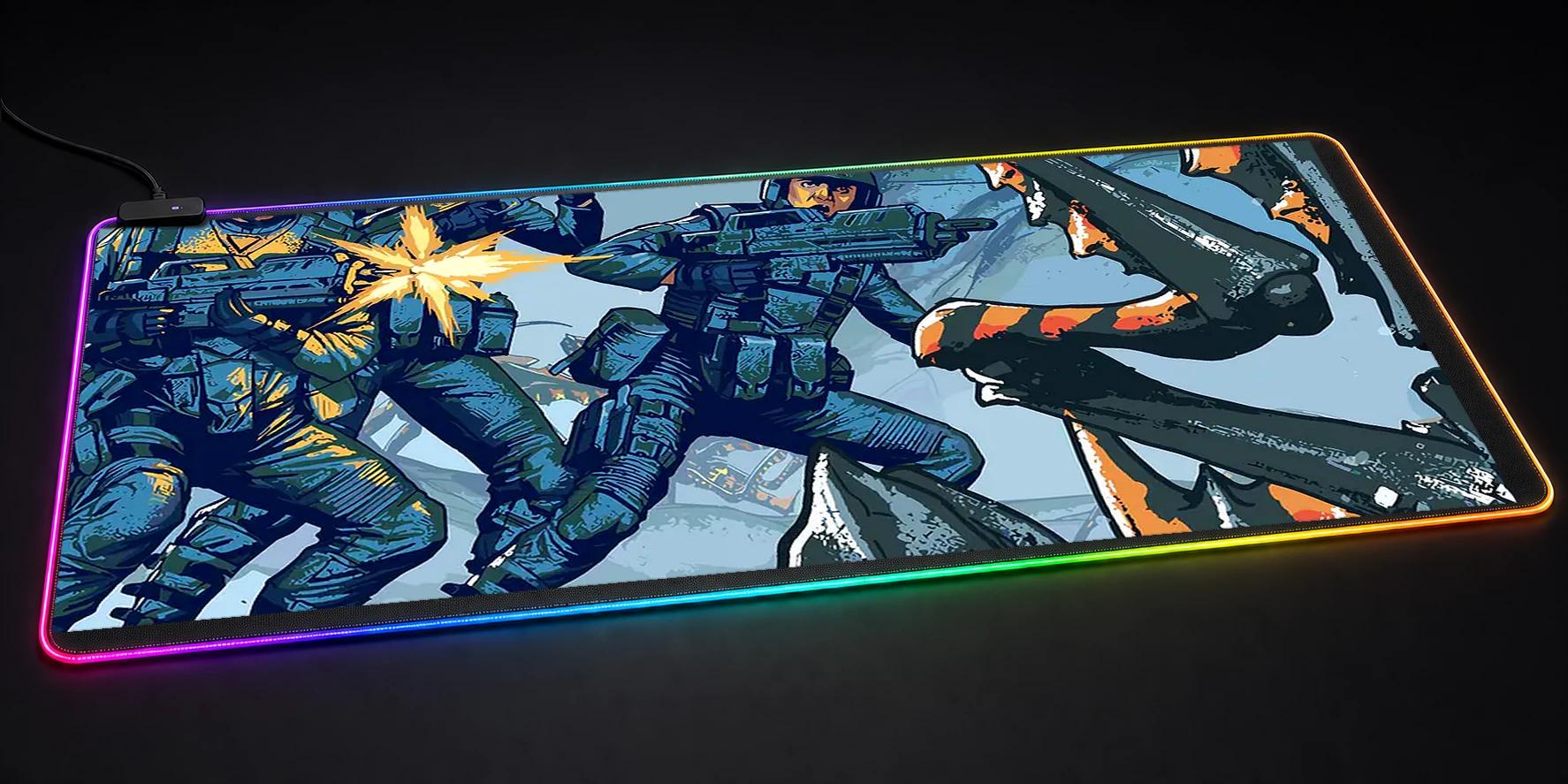 Starship Troopers: Terran Command Artwork RGB Desk Mat RGB desk mat