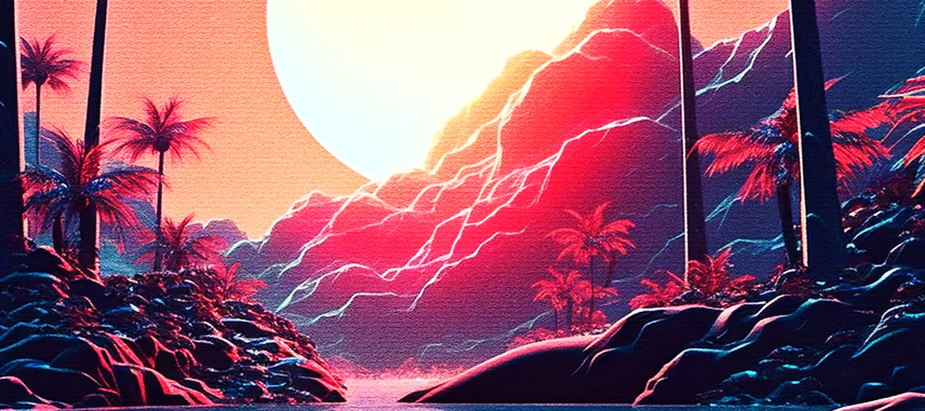 Beautiful Sunrise RGB Desk Mat full-width design preview