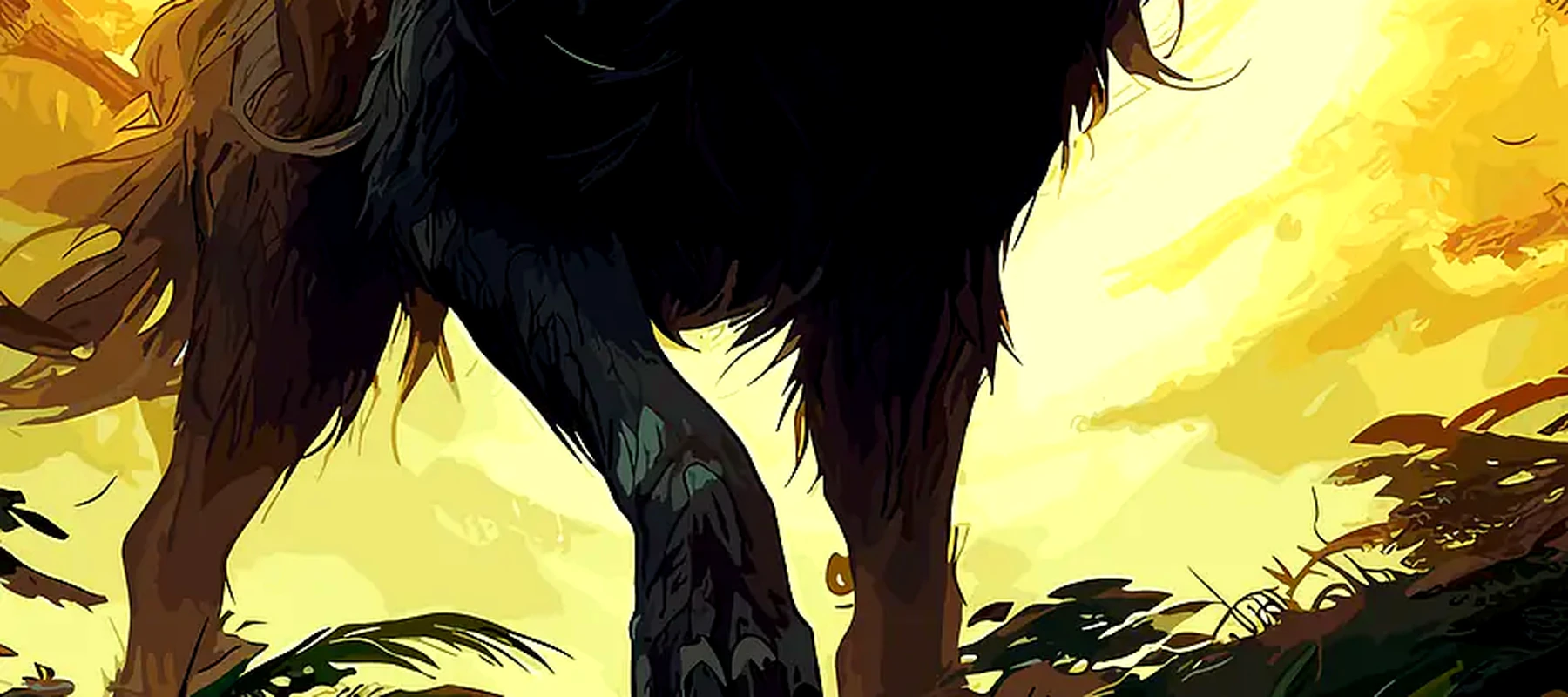Ghost Wolf RGB Desk Mat full-width design preview